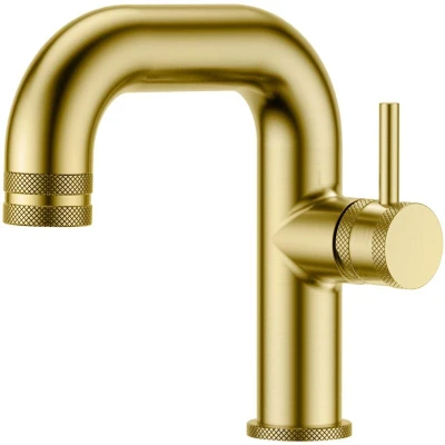 Image of Core Side Lever Mono Basin Mixer Tap Brushed Brass Orbit