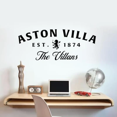 Image of Aston Villa Football Club The Villans Wall Sticker (90cm Width x 35cm Height)