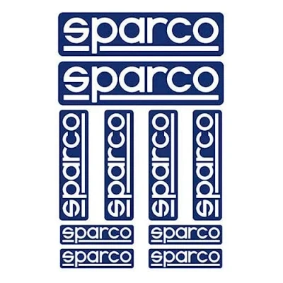 Image of SPARCO 9003 Kit 10 Pegatinas, White