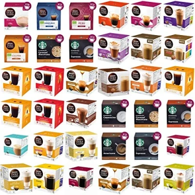 Image of Pick Any 4 Boxes of Compatible with Original Dolce Gusto Coffee Pods, from 20+ blends Latte, Espresso, Tea, Cappuccino, Chocolate, Caramel, Decaf etc