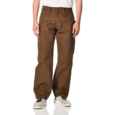 Image of Dickies Men’s Relaxed Fit Sanded Duck Carpenter Jean, Brown Duck, 30W x 32L