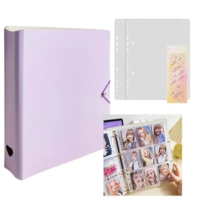 Image of A4 Binder Card Collector with 25 Pack 9 Pocket Pages, Cover 2 Divider Acid Free for Organizing Trading Cards