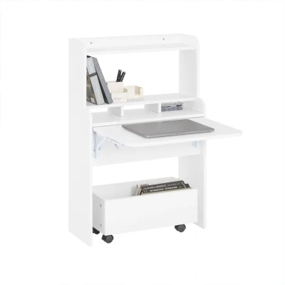 Image of Sobuy Children Folding Table Desk with Mobile Storage Chest,FWT105 W