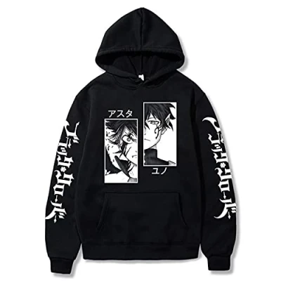 Image of flowereyes Black Clover Hoodie Pullover Anime Harajuku Casual Sweatshirt Asta Cosplay Costume Men Women