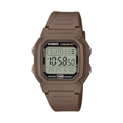 Image of Casio Illuminator 10 Year Battery Digital Watch W 800H 5AVCF, Brown, Modern