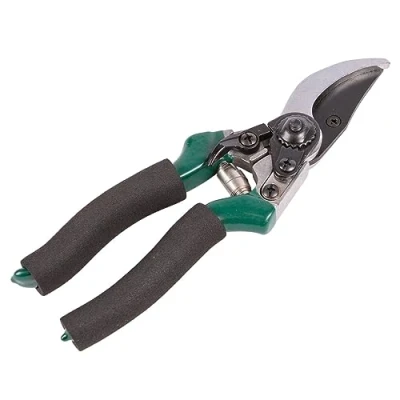 Image of Green 20cm Carbon Steel Heavy Duty Secateurs By Blade