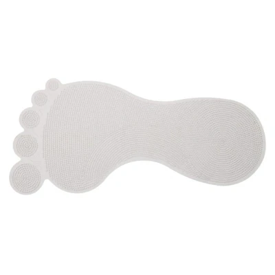 Image of Croydex Non Slip Big Foot Rubber Bath Mat Grey or White 35 x 76cm