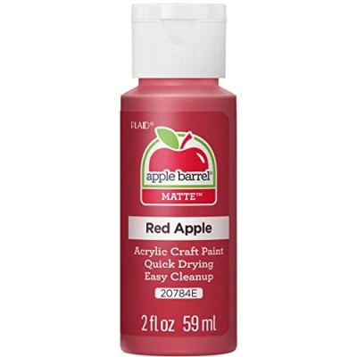 Image of Plaid Acrylic Paint, Red Apple, 2 oz