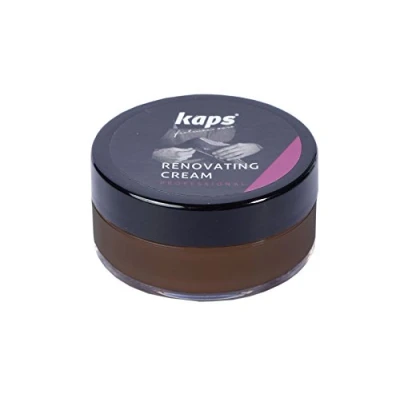 Image of Renovating Repair Cream for Smooth Leather Shoes Bags Seats, Scratch and Scuff Cover, Kaps (106 Dark Brown)