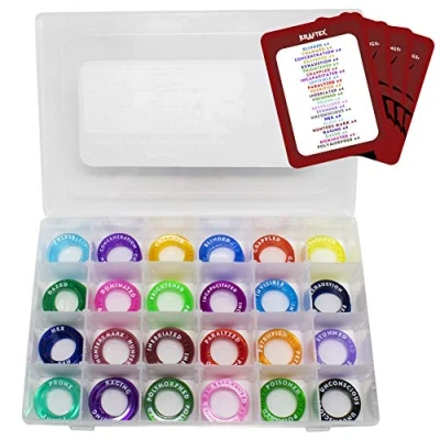 Image of Dnd Condition Rings [96pcs]: Accessories for Dungeon Masters to track Spell Effects. Markers D&amp;D use as Tokens, Ring, Status or DM Tools.