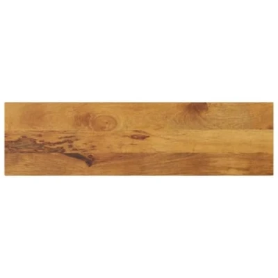 Image of vidaXL Rectangular Solid Mango Wood Dining Table Top Replacement Brown Oak Finish 110x40x2.5 cm Rustic Design, Smooth, Easy to Clean Surface, Commercial &amp; Home Use, Unique Grains