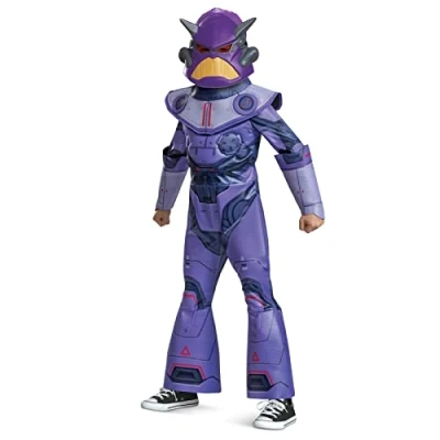 Image of Disney Official Deluxe Lightyear Evil Emperor Zurg Costume Kids, Halloween for Kids Fancy Dress Up Size S