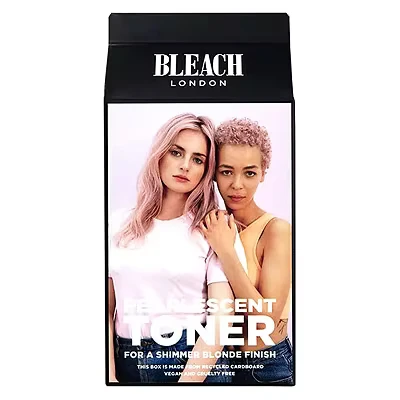 Image of Bleach London Pearlescent Toner Kit: Neutralise Yellows &amp; Achieve Pearly Blonde Colour, Ammonia Free Semi permanent for Bleached Hair, Includes Colourant, Developing Lotion, and Mask