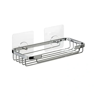 Image of Tatay Shower Shelf, Metal, Chrome