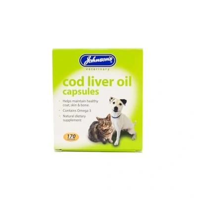 Image of Jvp Dog &amp; Cat Cod Liver Oil 170 Capsules (Pack of 3)