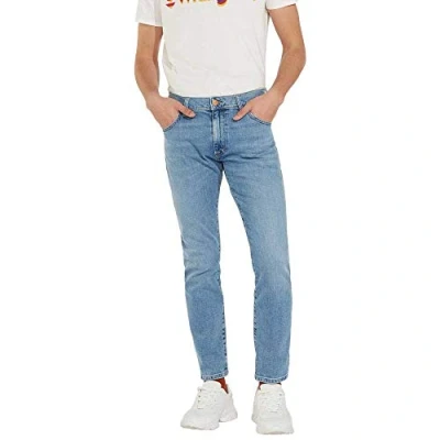 Image of Wrangler Men&#039;s Larston Slim Jeans, Blue (Crystal 11m), 29W 34L UK
