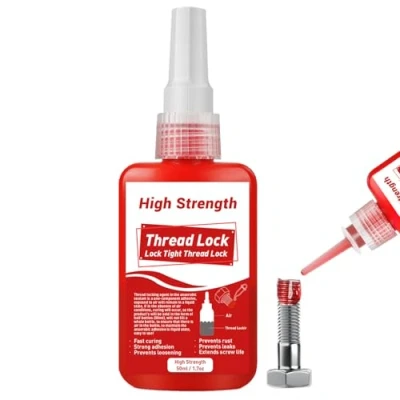 Image of Thread Lock, 50ml Locktight Threadlock, High Strength Threadlocker Red Gap Filling, Lock &amp; Seal Nuts, Bolts, Metals, Stable Anti Rust, Leakage