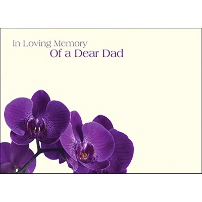 Image of Large Funeral &amp; in Loving Memory Floristry Message Cards Flowers and Floral Tributes (in of a Dear Dad)