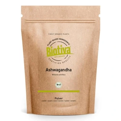 Image of Biotiva Ashwagandha Powder Organic 250g Ashwaganda Root Sleeping Berry Ayurveda Indian Ginseng Withania Somnifera Vegan Packed in Germany (DE ECO 005)