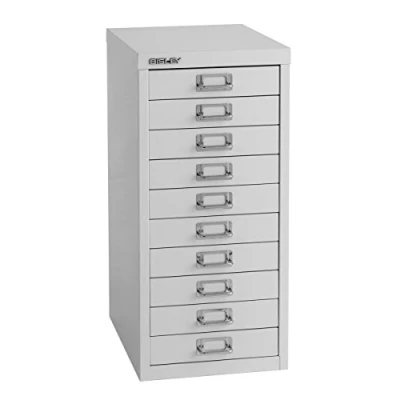 Image of Office Hippo Home 29Series Non Locking Multidrawer Goose Grey, Metal, 38x27.9x59 cm