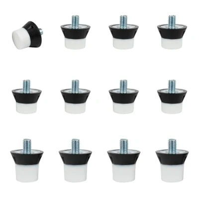 Image of 55 Sport Interceptor Nylon Replacement Football Studs 12 Pack (13/16mm) Black/White