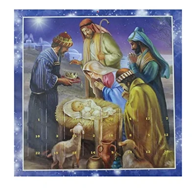 Image of Christmas Countdown Advent Calendar Nativity 24 Windows Design 4