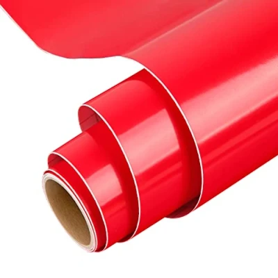 Image of Permanent Vinyl for Cricut, 12&quot; x 5 Ft Red Roll Silhouette &amp; Cameo, Mug, Cup, Window Home Decal, and other DIY projects