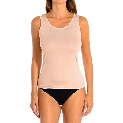 Image of Kisses&amp;Love Womenss Bamboo Q EN701 Microfiber Tank Tops Beige Size Small