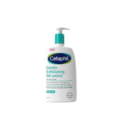 Image of Cetaphil Gentle Exfoliating Salicylic Acid Lotion, SA Face Cream &amp; Body Moisturiser for Dry, Rough Bumpy Skin 236ml