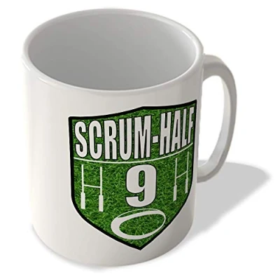 Image of McMug Rugby Position Scrum Half 9 Mug, Ceramic, 11fl.oz.