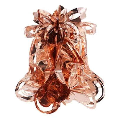 Image of Davies Rose Gold Christmas 2 Tone Foil Ceiling Decorations 30cm Bell