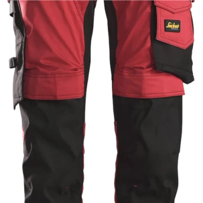 Image of Snickers AllroundWork Stretch Trousers Holster Pockets Chilli Red/Black 54