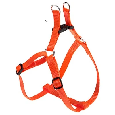 Image of Ferplast Small Dog Harness Easy XS, Adjustable Cat Harness, to Wear, 33 46 cm. Orange