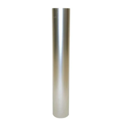 Image of Kamino Flam Ø 130 mm Hot dip Aluminised (FAL) Steel Stove Pipe, approx. 750 Straight Length Chimney Flue Pipe for Stoves, Heat Resistant Single Wall EN 1856 2 Standard, Silver