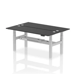 Image of Air B2B 1800x600mm Height Adjustable 2P Bench Desk CP Black/Silver