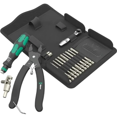Image of 9532 Chain riveter set for workshops, 18 piece tool the bike workshop 05136042001