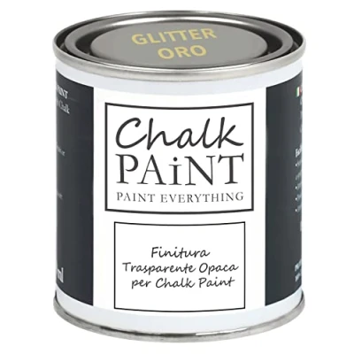 Image of Transparent Finish GOLD GLITTER 250 ml Make your work sparkle Extra Resistant specifically designed for Chalk Paint and porous surfaces in general