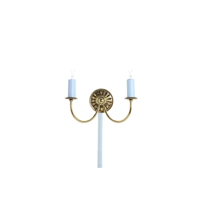 Image of Solar Polished Brass Candle Wall Lamp