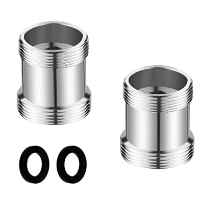 Image of 2pcs M18 to M22 Kitchen Tap Connector, Purifier Thread Adapter, Metal Adapter Male for Bathroom Water