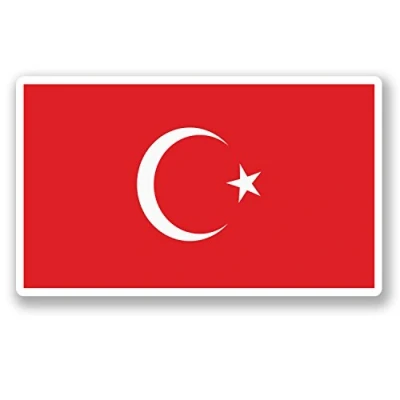 Image of 2 x 10cm Turkey Flag Vinyl Sticker Bike Laptop Car Travel Luggage Tag #5286 (10cm Wide 6cm Tall)