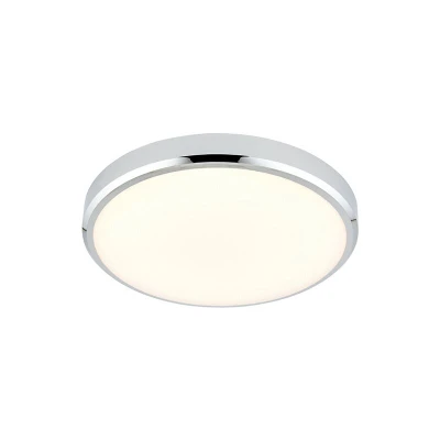 Image of Cobra Cct Bathroom Round 15W LED Flush Chrome Ceiling Light, IP44