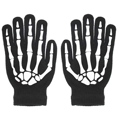 Image of Zac&#039;s Alter Ego Glow In The Dark Skeleton Gloves Amazing Halloween Accessory