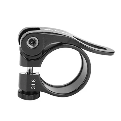 Image of VGEBY Bicycle Seatpost Clamp, Aluminum Alloy Quick Release Road Bike Seat Post Clamp 31.8mm (Black) Ride