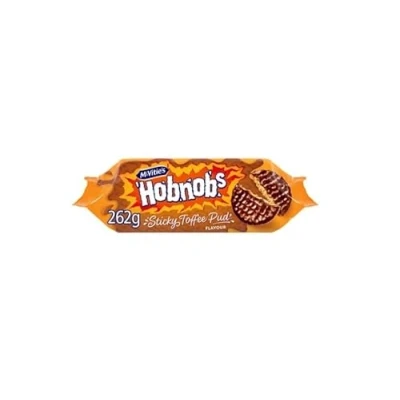 Image of Mcvities Milk Chocolate Hobnobs Sticky Toffee Pudding Flavour 262g (Pack of 6)