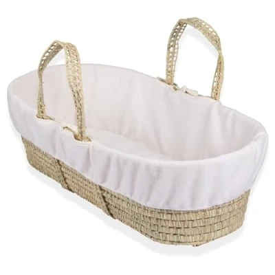 Image of Clair de Lune Fleece Liner Super soft dressing for Palm and Wicker Moses Baskets Universal one size fits all keep your baby cool cosy Perfect delicate skin Cream
