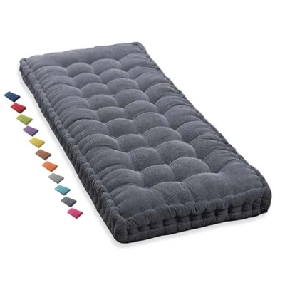 Image of 2 Seater Porch Swing Cushion, Bench Cushion Outdoor Indoor 120cm 150cm 3 100cm 140cm 240cm Garden Cushions 50x50 Reversible, Chair Pad 40x40 for Office Bench(Dark Gray 1N,1