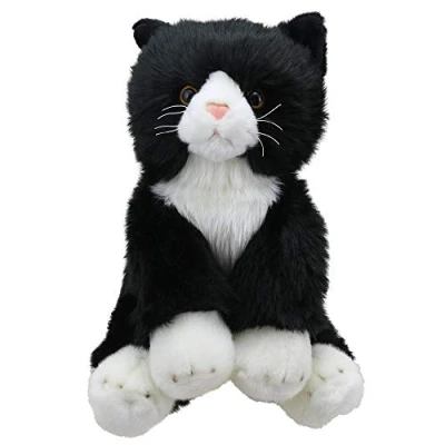 Image of Wilberry WB001601 Cat Soft Toy, White,Black