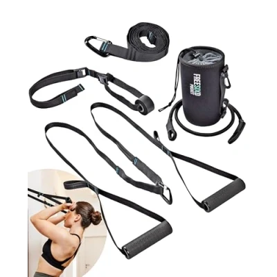 Image of FREESIXD Pocket Sling Trainer Compact for Full Body training Suspension Home, Outdoor &amp; Travel Robust, lightweight device fitness strength