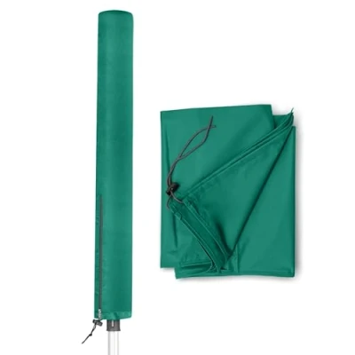Image of Rotary Washing Line Waterproof Cover with Draw String &amp; Zip Heavy Duty Clothes Garden Dryer and Airer 165 cm Long Green