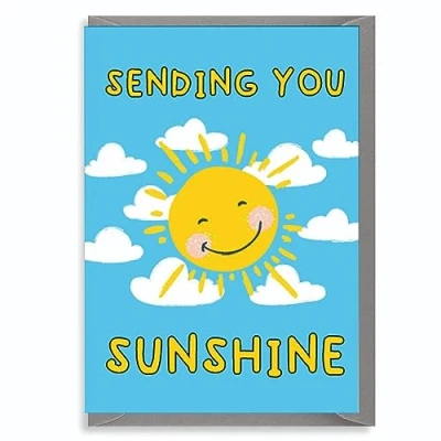 Image of Sending you Sunshine card get well soon Thinking Of Love Miss Funny G6